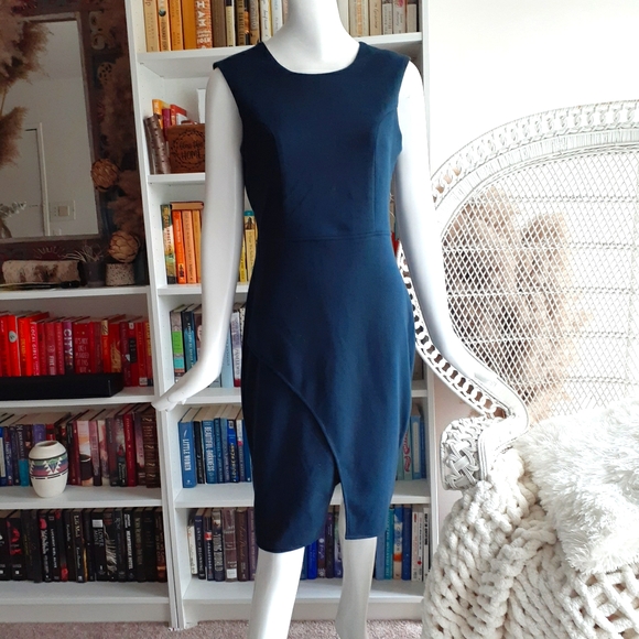 bobi Dresses & Skirts - REVOLVE Bobi Black deep green front slip dress